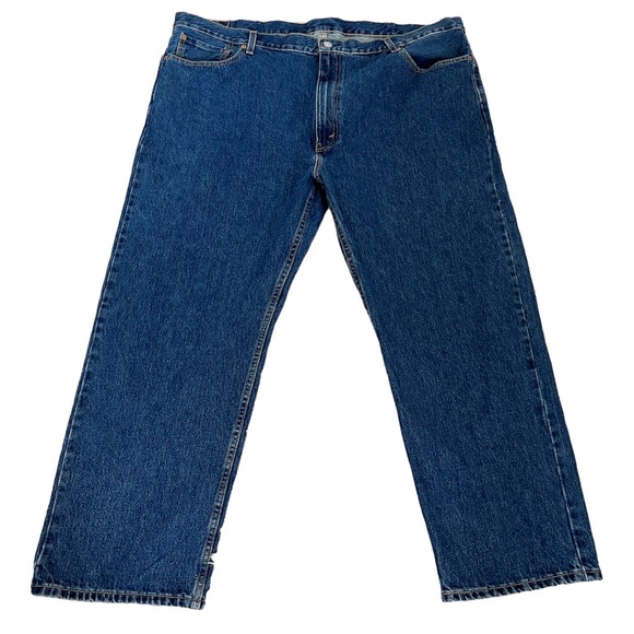 Levis 505 Jeans Relaxed Fit Blue Cotton Size 48 X 30 Adult Mens - Picture 1 of 9